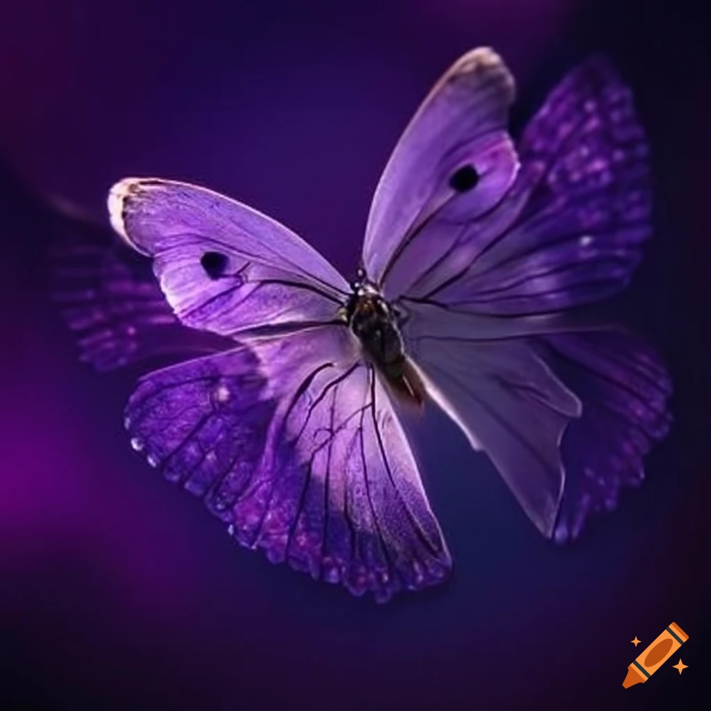 Purple Fake Butterfly Stock Photo - Download Image Now - Art And