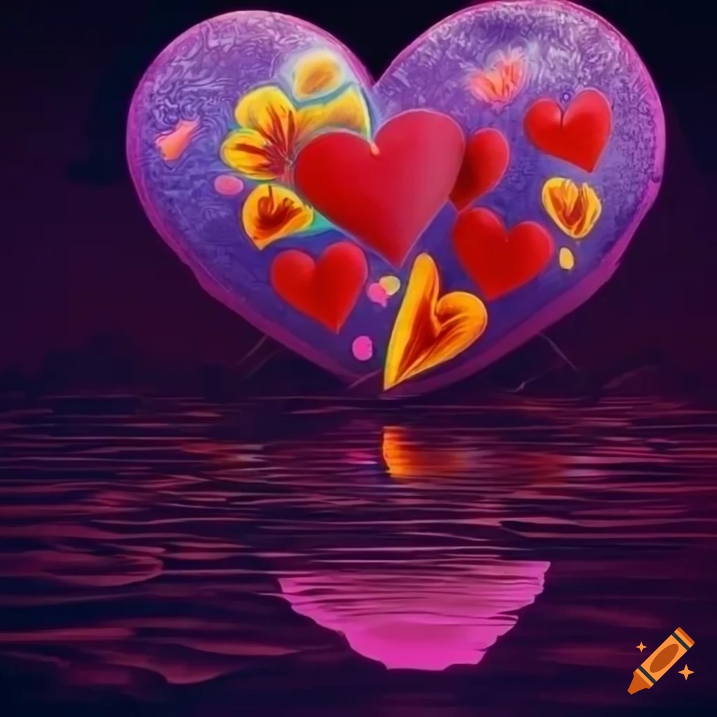 Colorful illustration symbolizing love on Craiyon