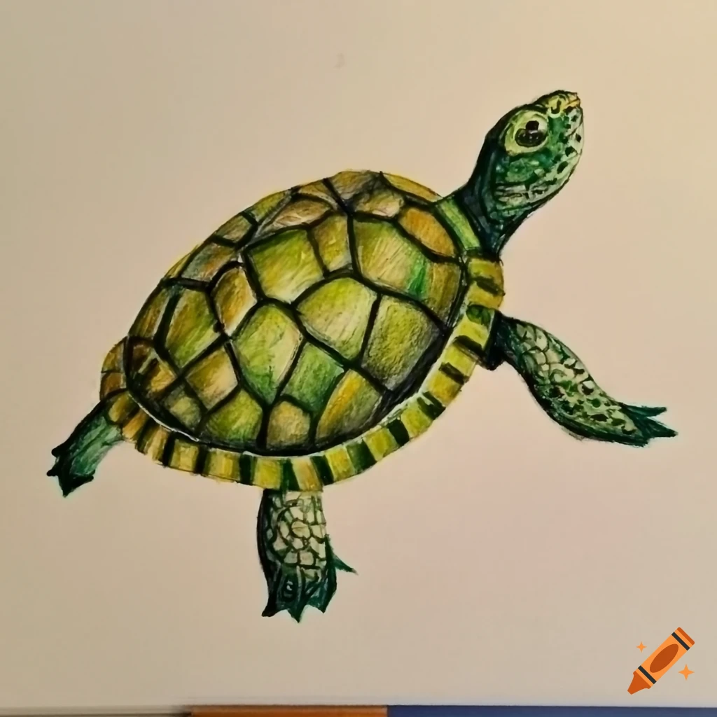 3D Drawing - Turtle by taggedzi on DeviantArt