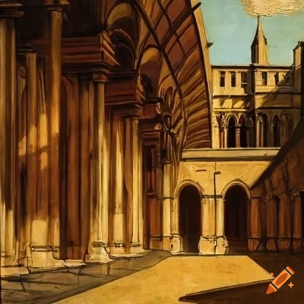 Giorgio de Chirico's depiction of the Bodleian library courtyard