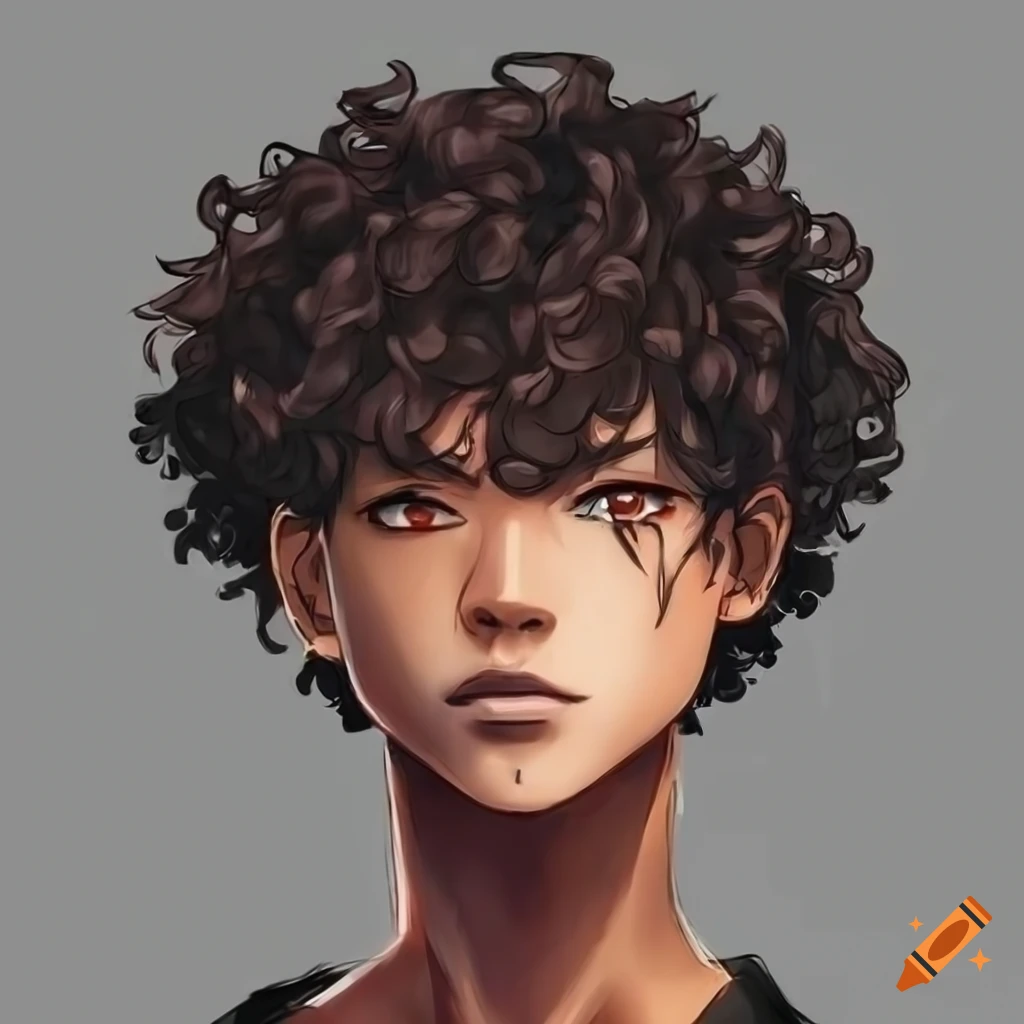 Drawing Anime Long Hair - Draw Anime Curly Hair, HD Png Download ,  Transparent Png Image - PNGitem
