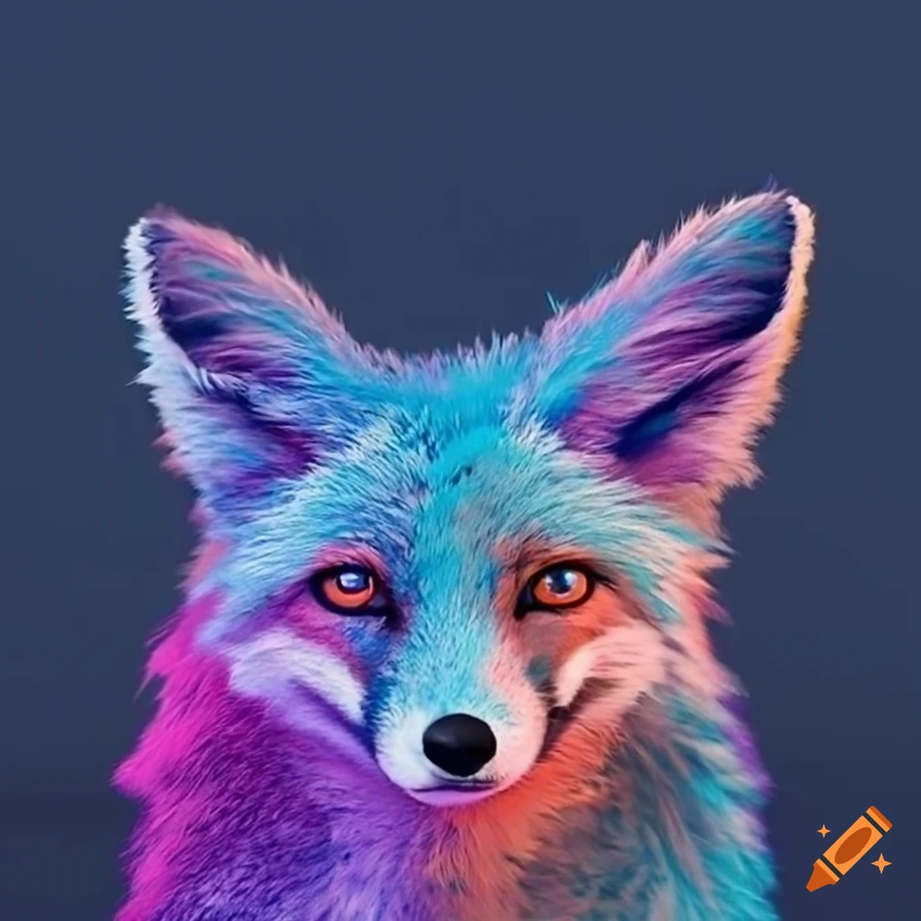 Colorful Frost Fox In High Definition On Craiyon