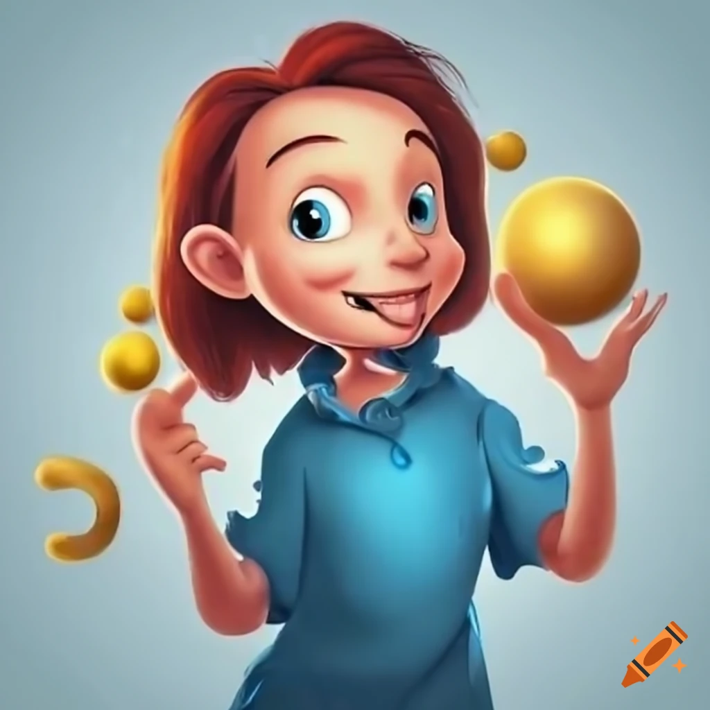 cartoon style developer juggling