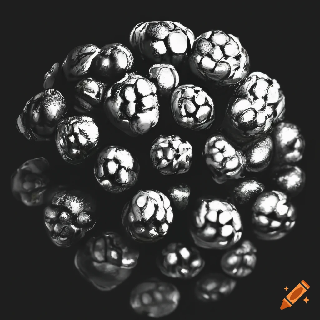 Shiny metallic cloudberry fruit on Craiyon