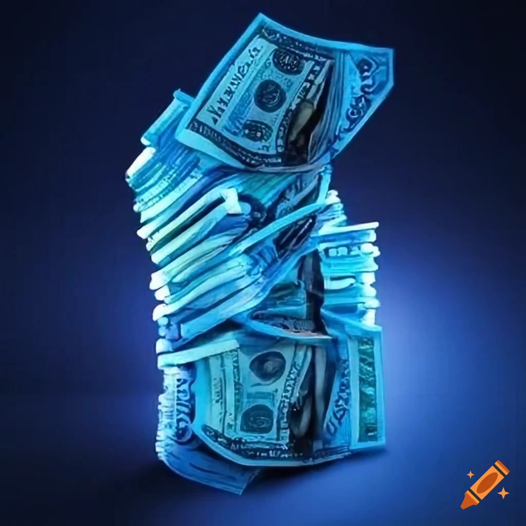 blue-currency-bills-illustration-on-craiyon
