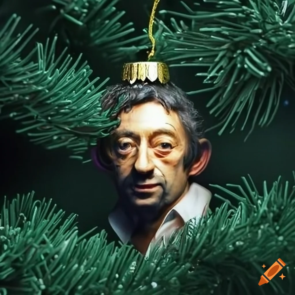 Serge Gainsbourg Christmas Ornament In A Tree On Craiyon 