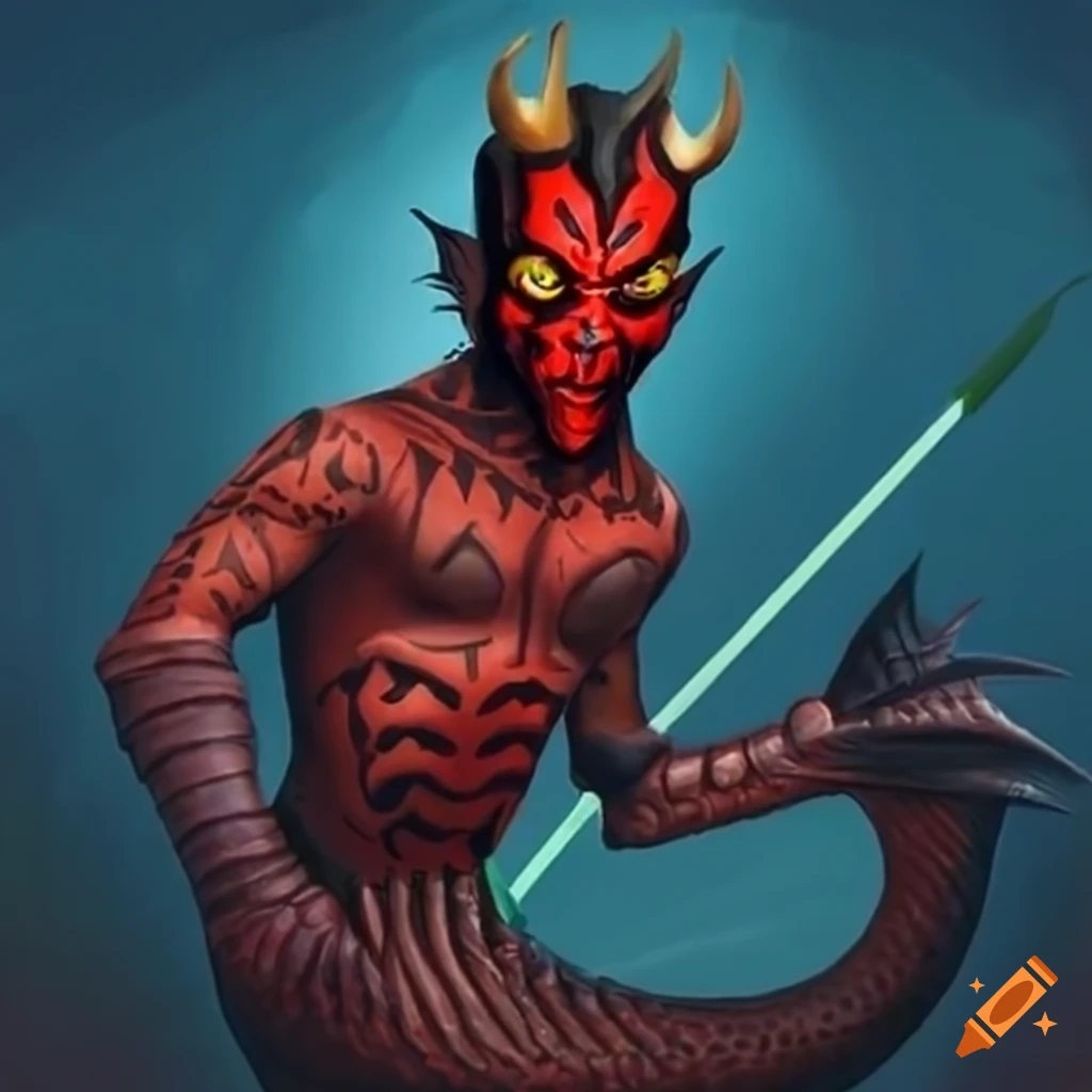 merman version of Darth Maul character