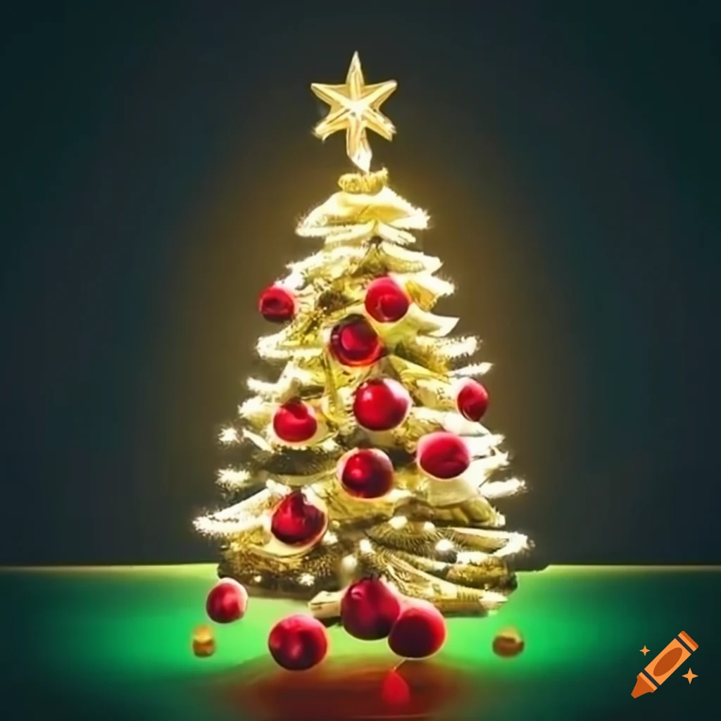 Festive Christmas Tree On Craiyon 1165