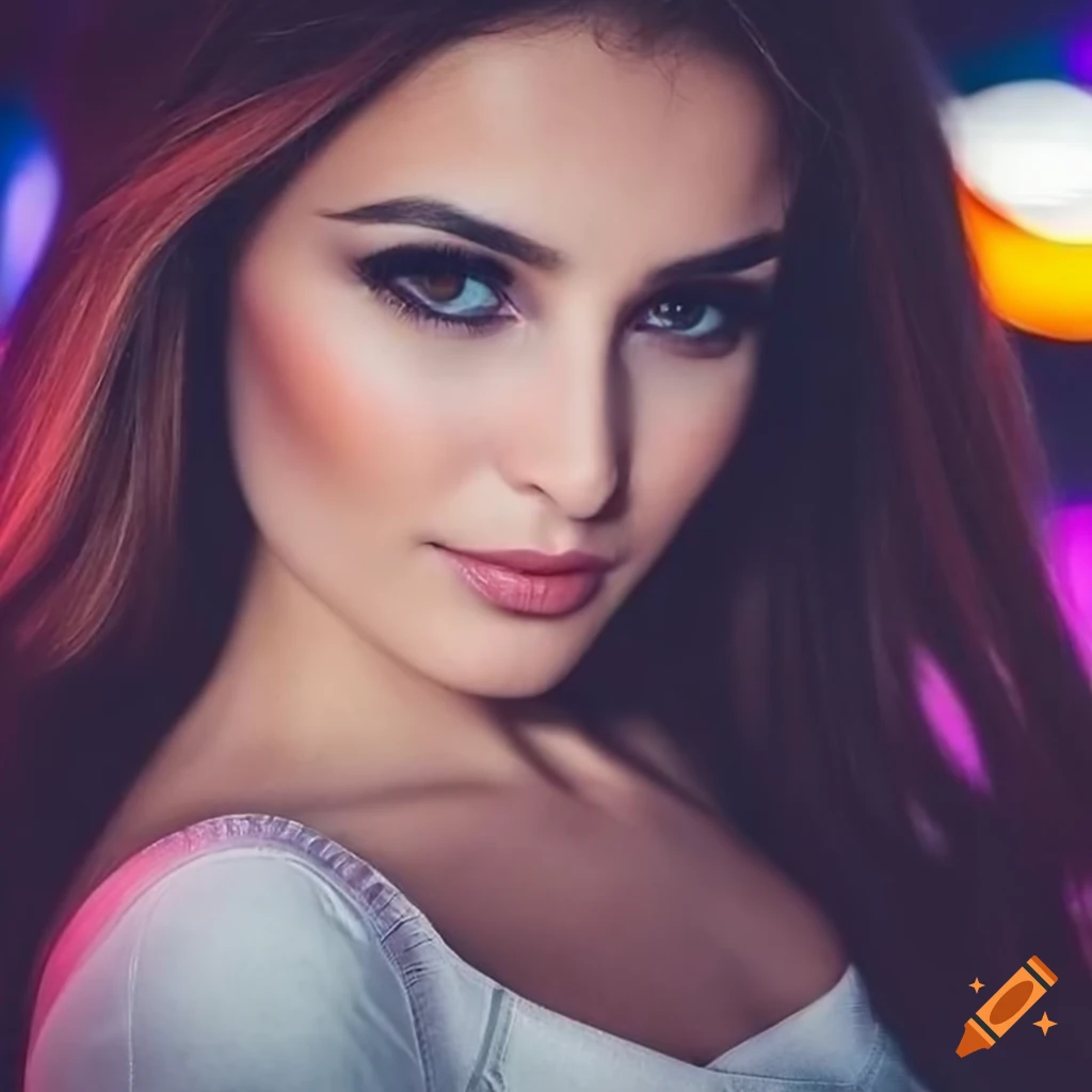 closeup portrait of a stunning young woman from United Arab Emirates