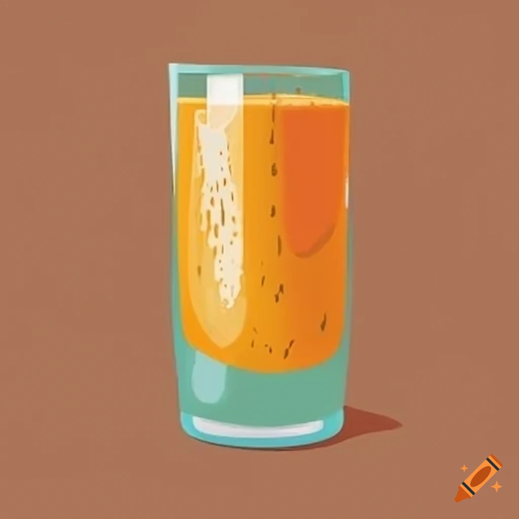 Freshly squeezed orange juice on Craiyon