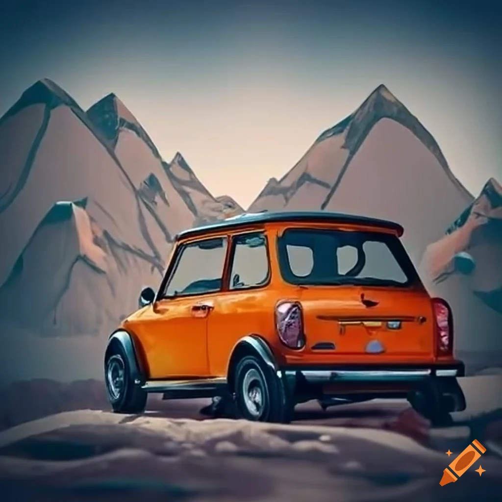 Rover mini driving up a mountain