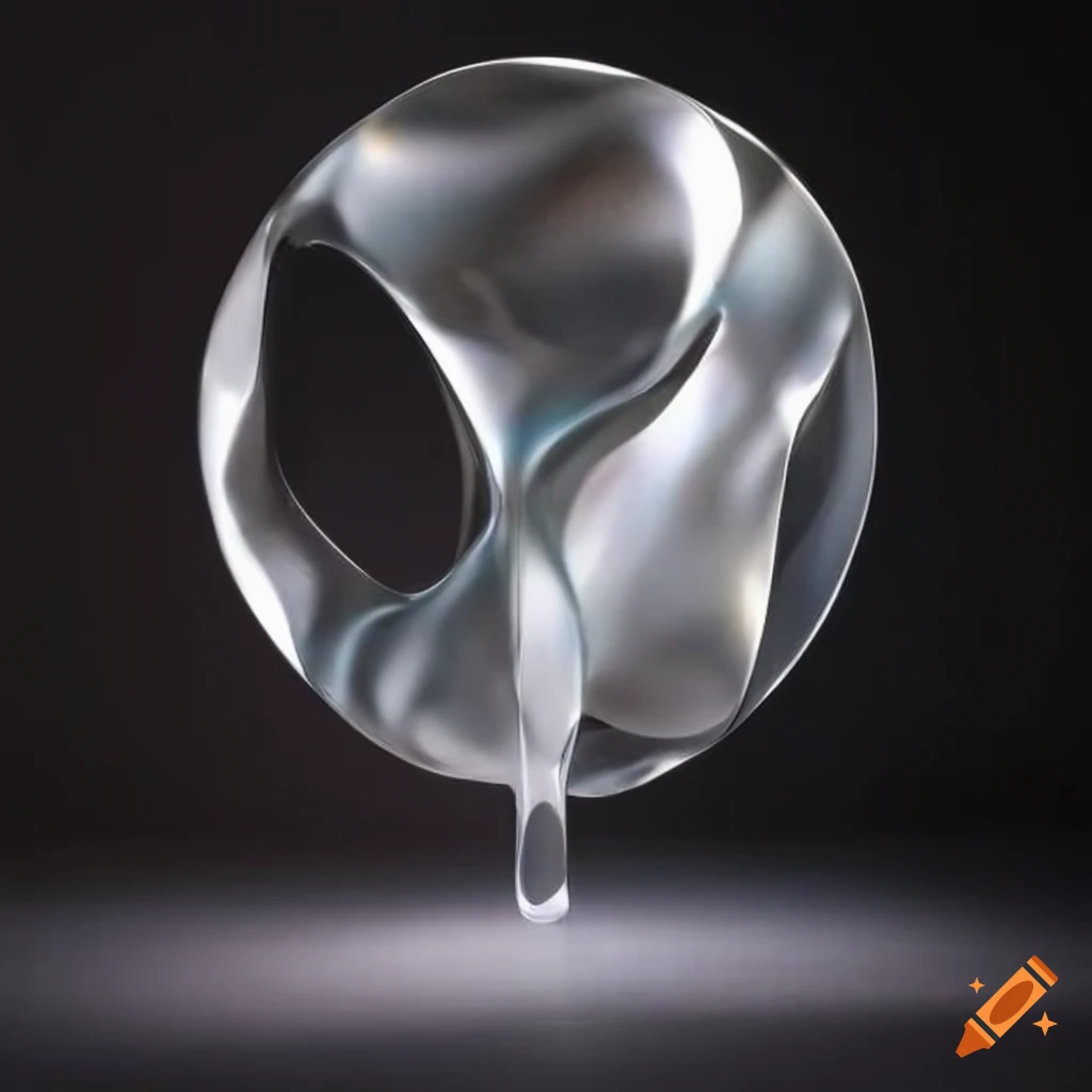 Floating silver sculpture on Craiyon