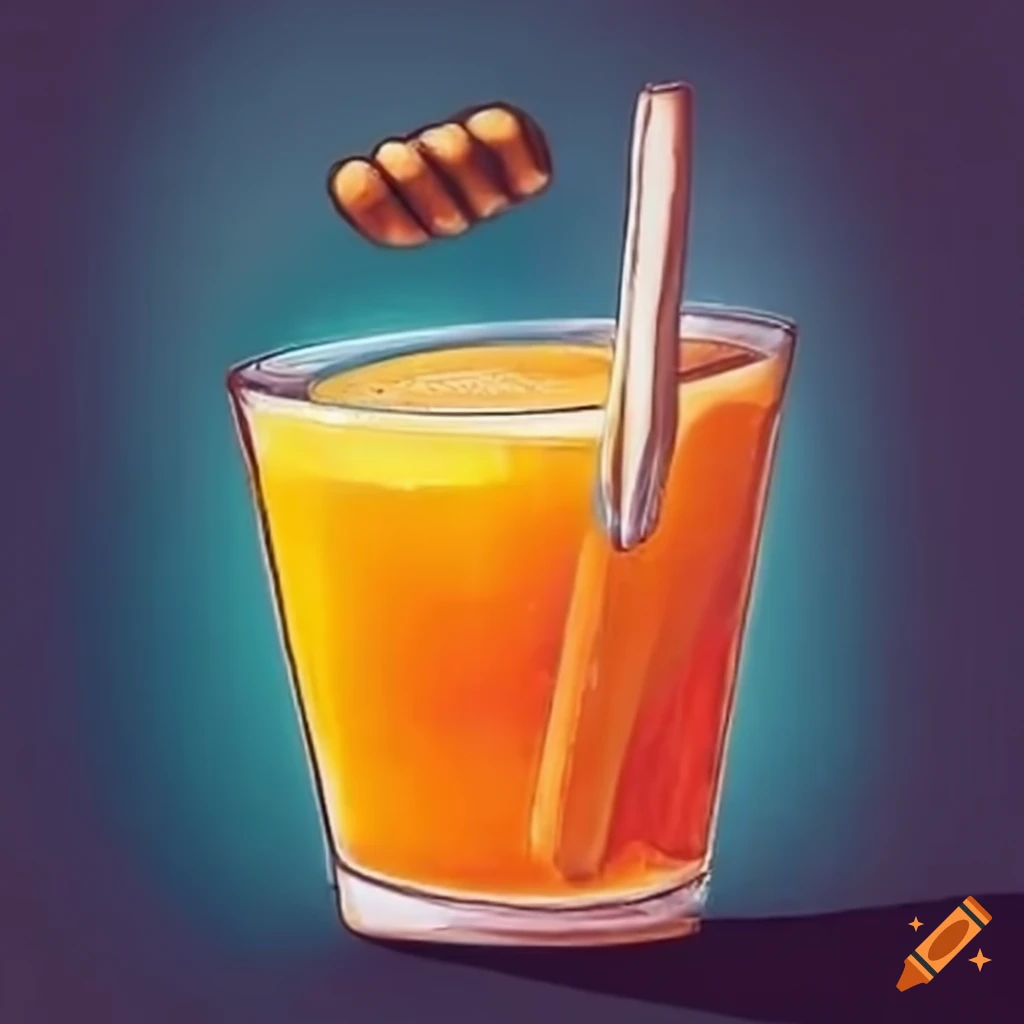 Refreshing orange and lemon juice with honey on Craiyon