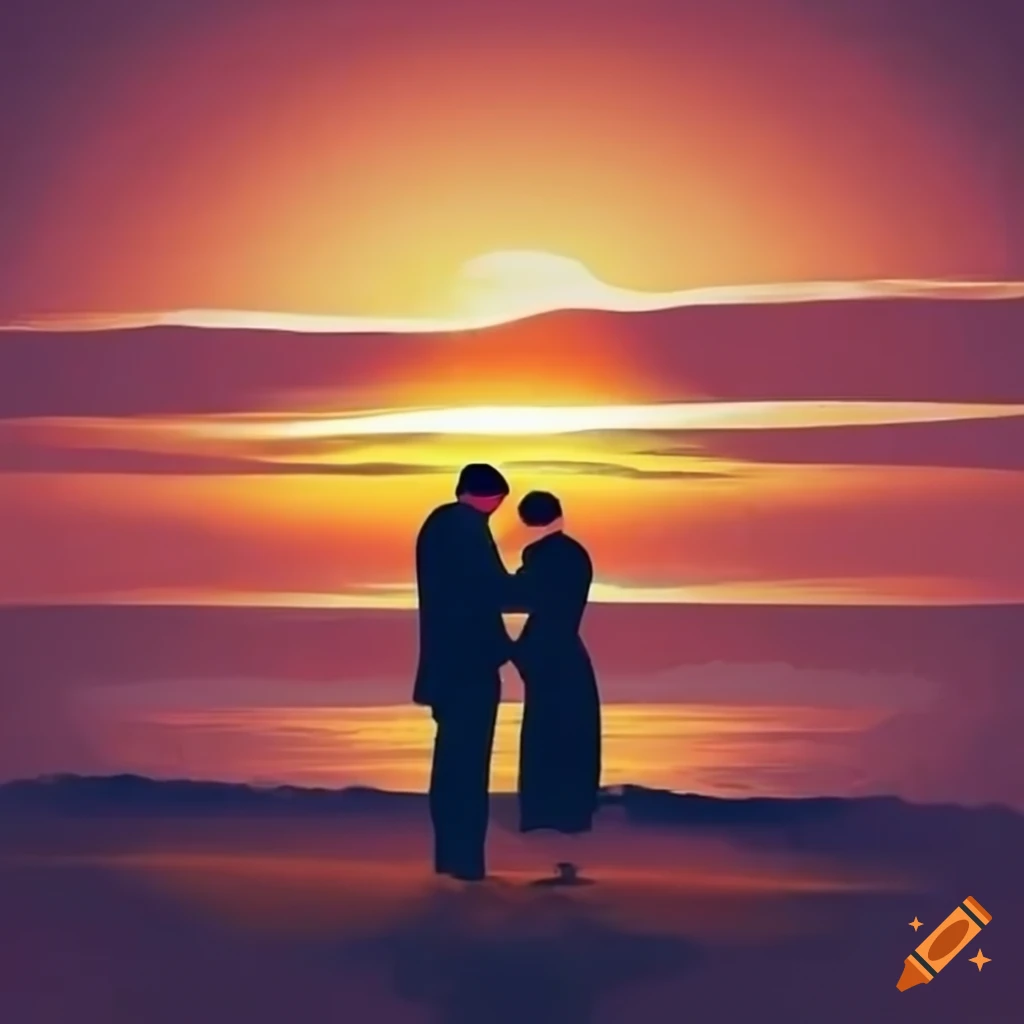 couple enjoying the sunset together
