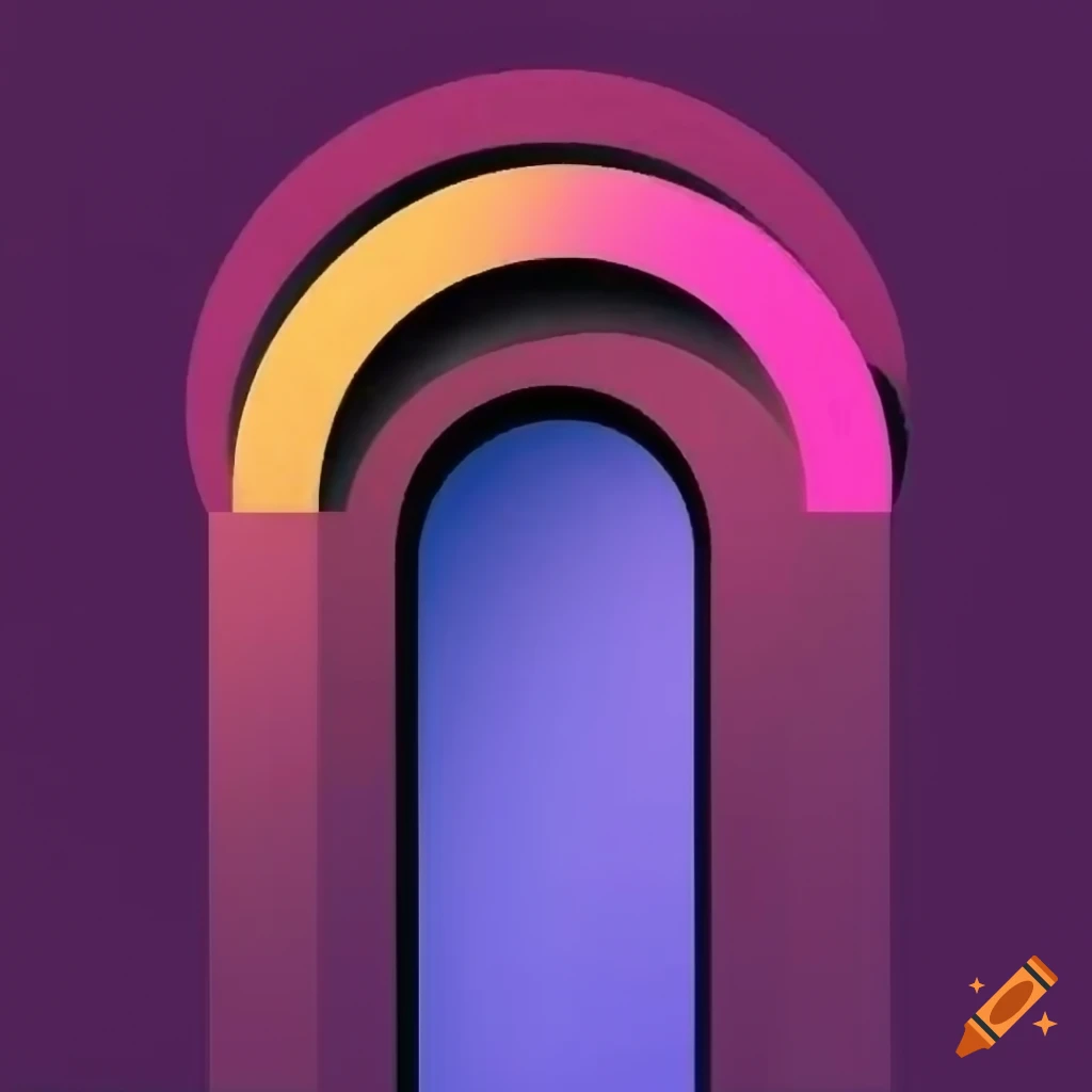 abstract art of geometric arches