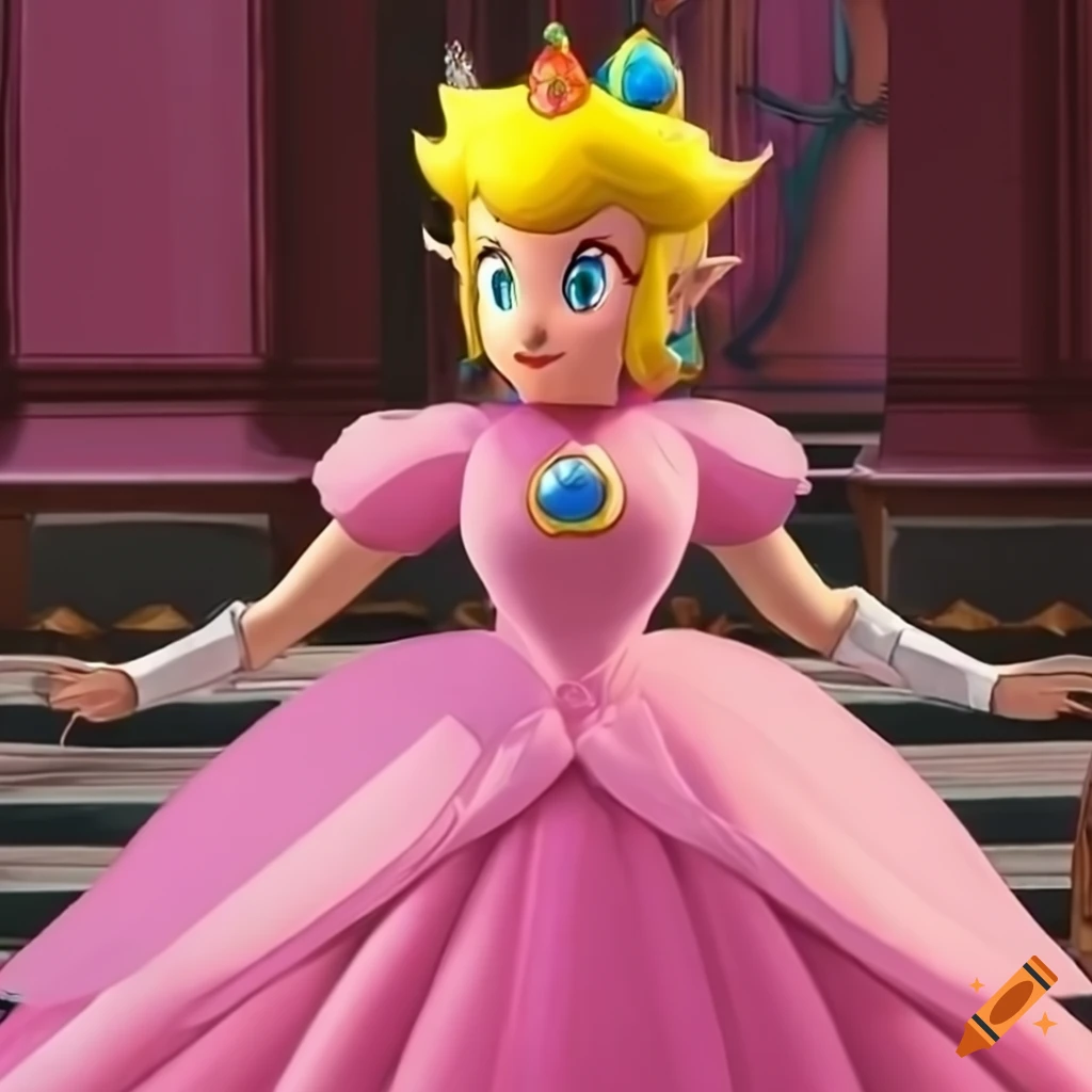 link-cosplaying-as-princess-peach-on-craiyon