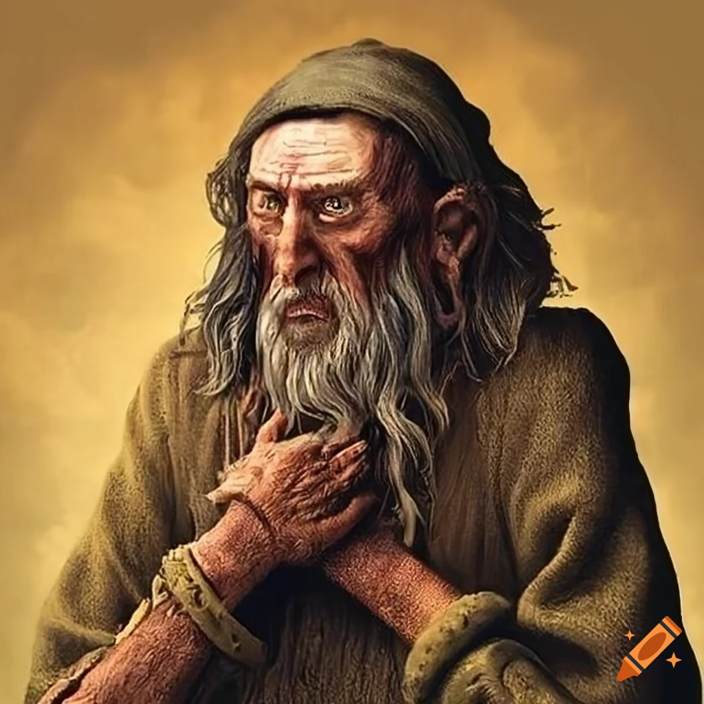 image of a medieval hermit