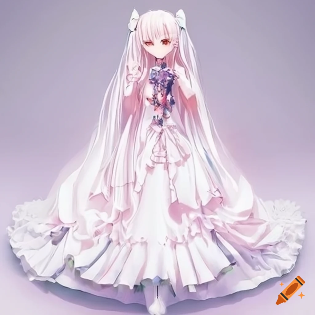 Cute Anime Girl In Dress 8382242 Vector Art at Vecteezy
