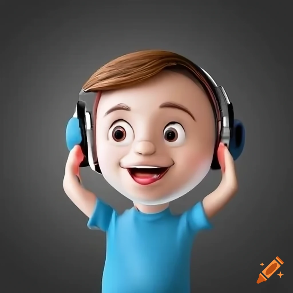 Cartoon Character Listening To Music On Craiyon