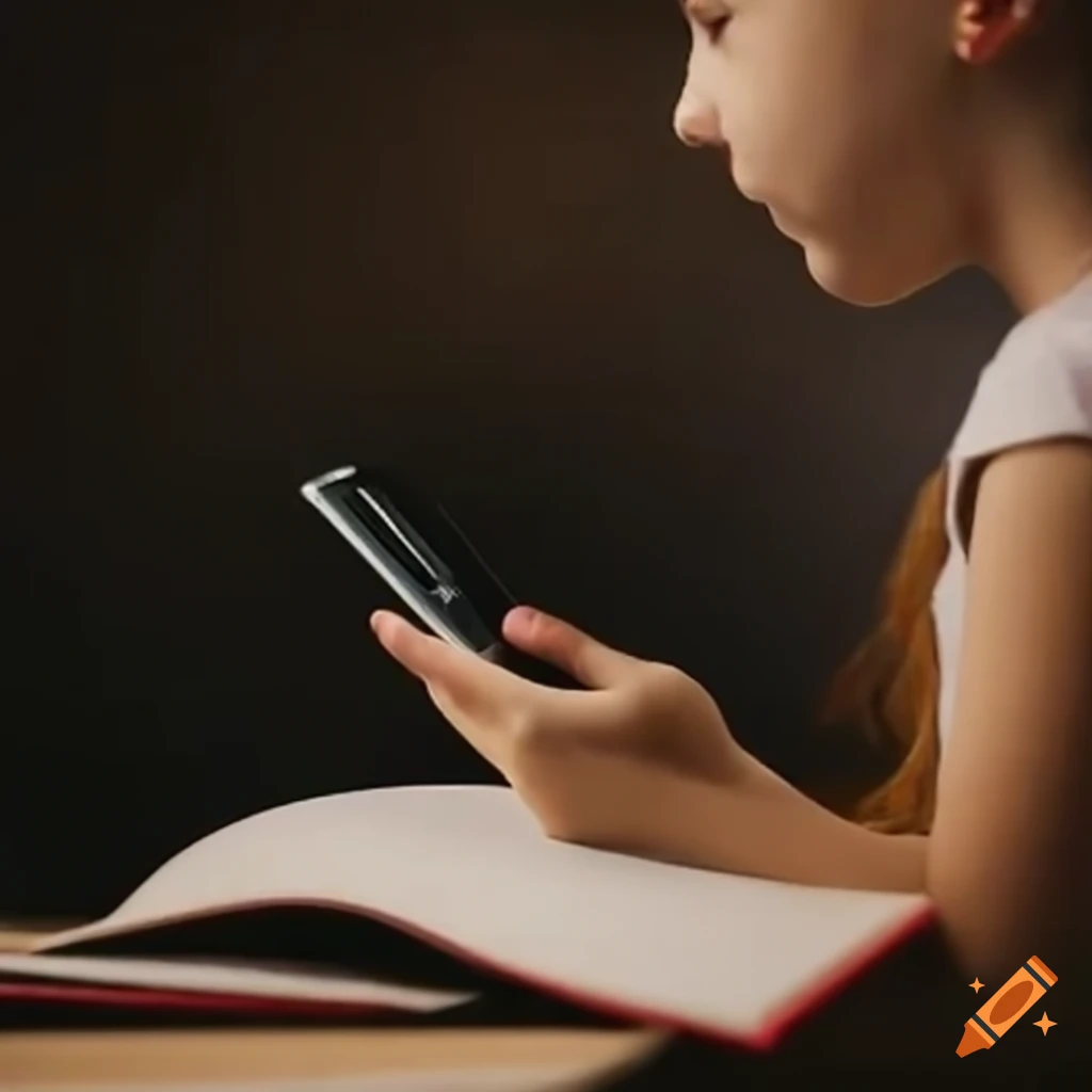 imagen de estudiante estudiando con celular y libro