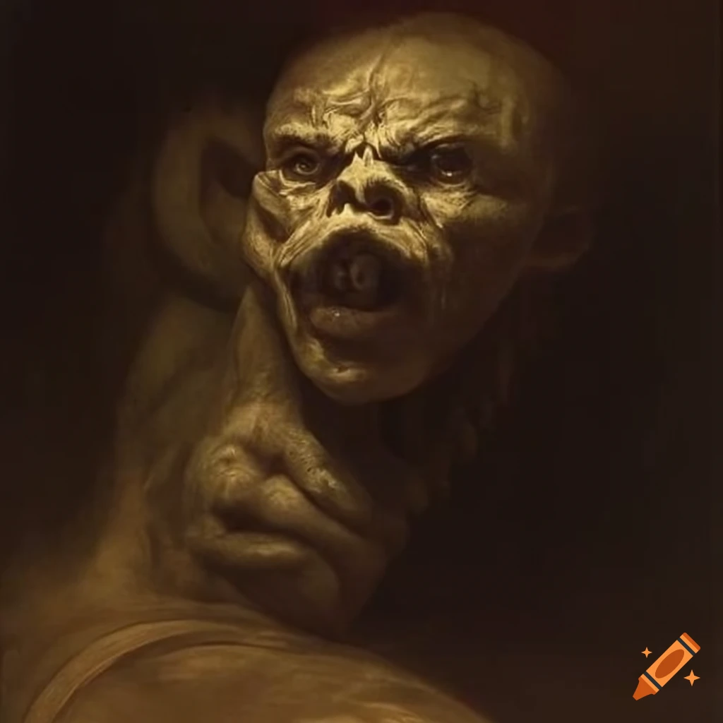 Gustave Doré-inspired gothic gargoyle artwork