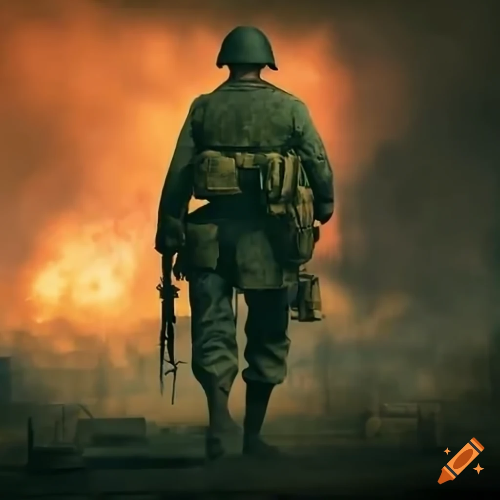 Ww2 Soldier Charging Across No man s Land