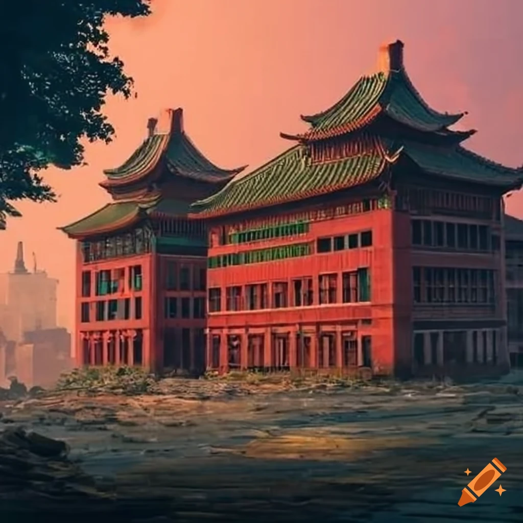 Brick factory building in china on Craiyon