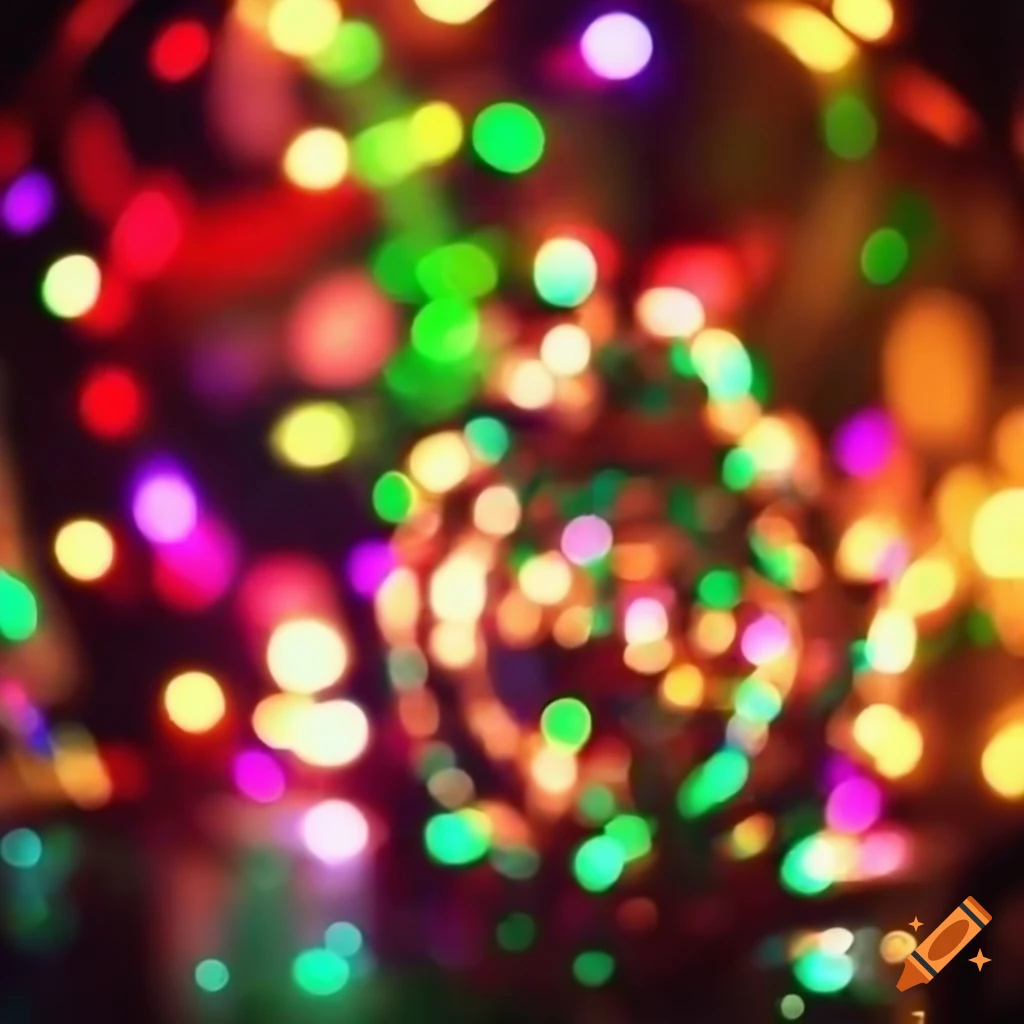 colorful bokeh lights for Christmas