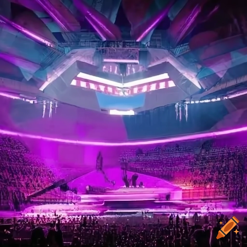 Stadium stage design for world tour concert