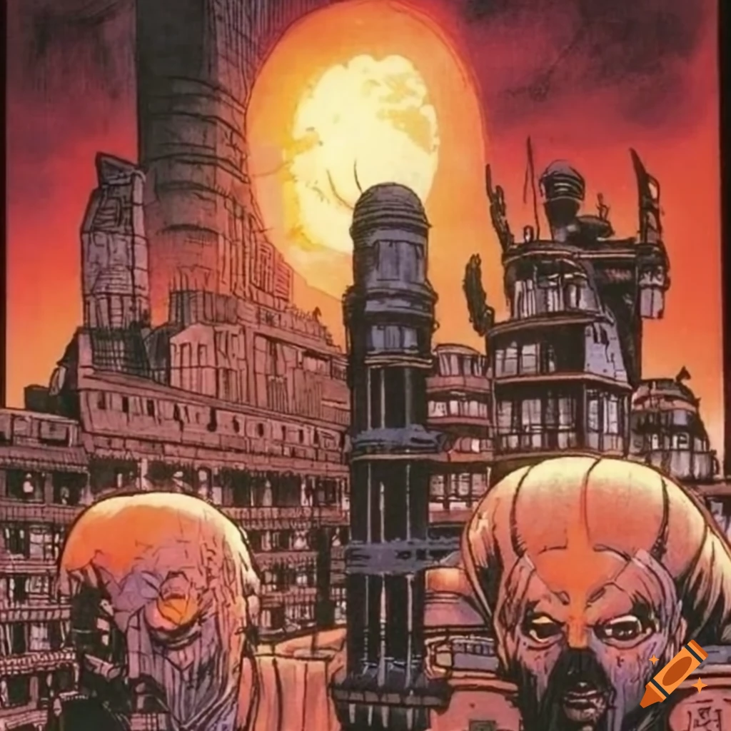 illustration of Babylon 5 by Katsuhiro Otomo