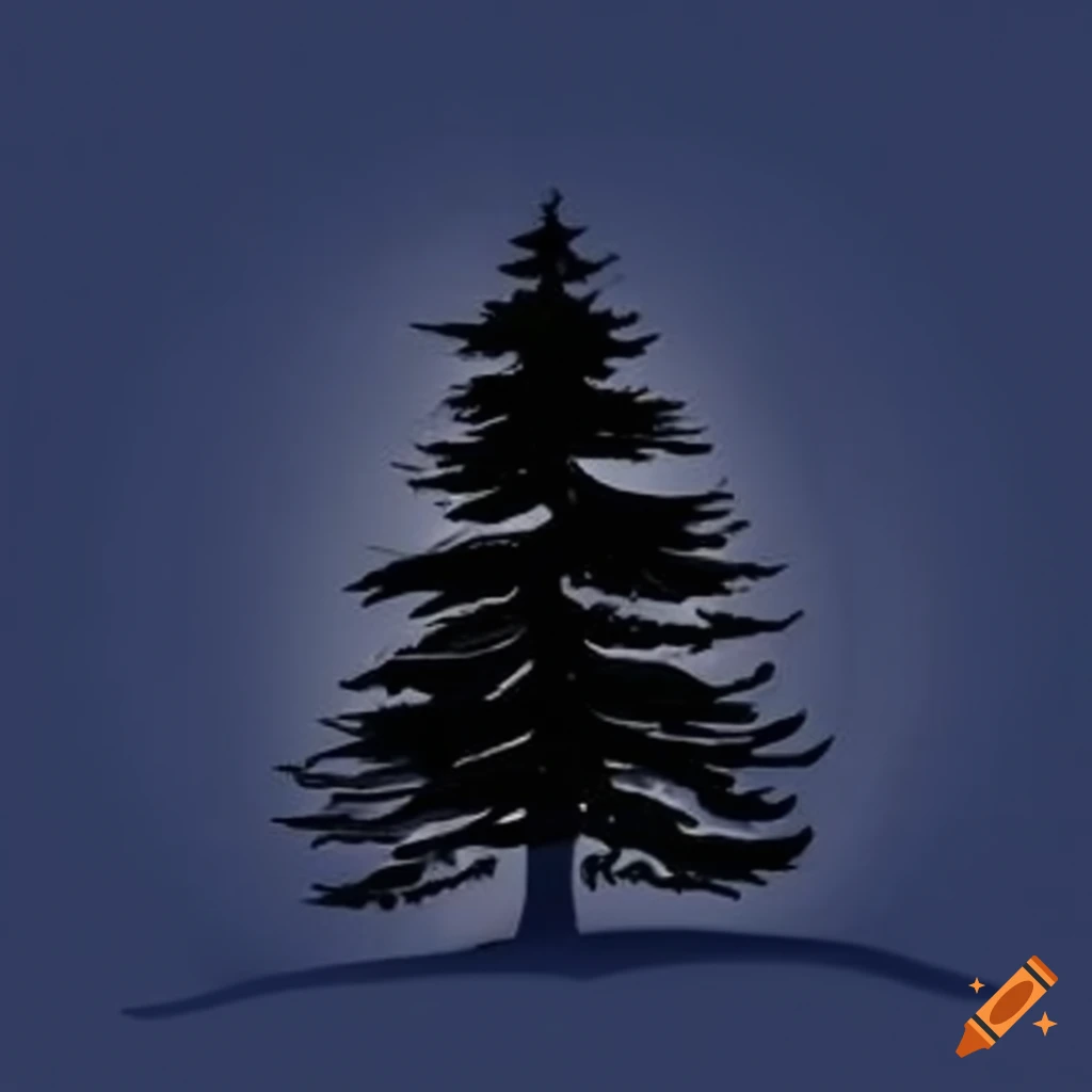 ponderosa pine tree silhouette