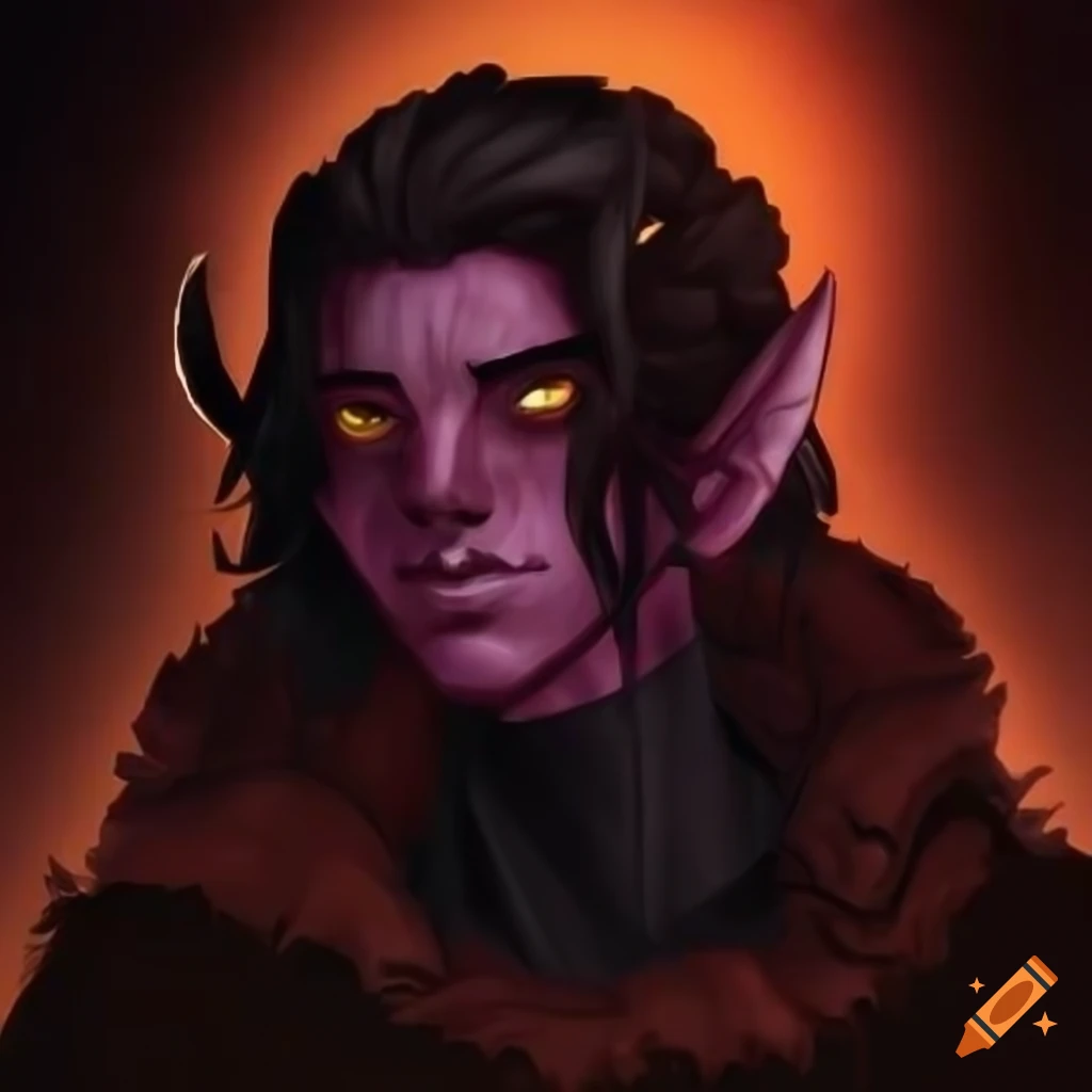 Illustration Of A Young Male Tiefling Thief On Craiyon