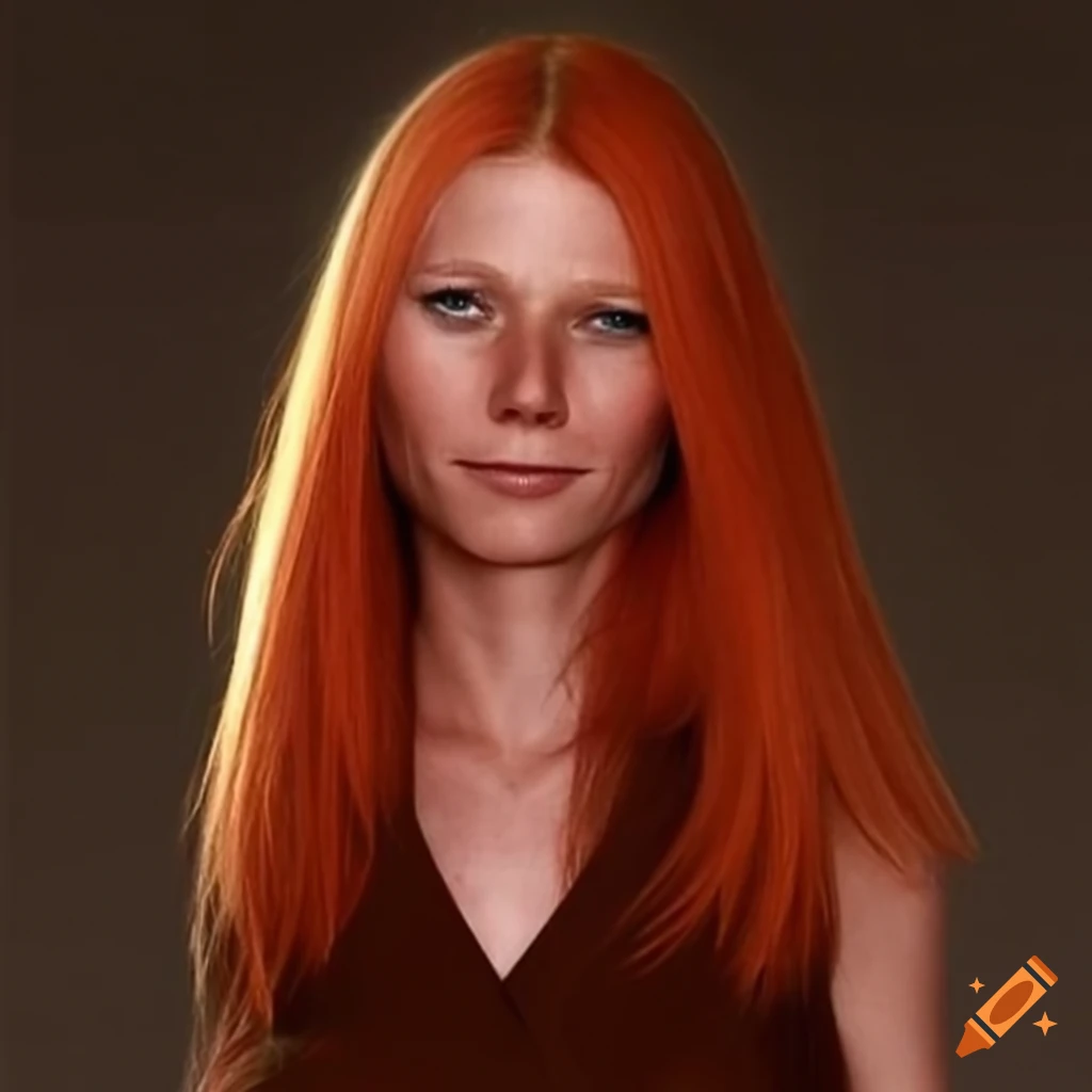 portrait of Gwyneth Paltrow with red hair