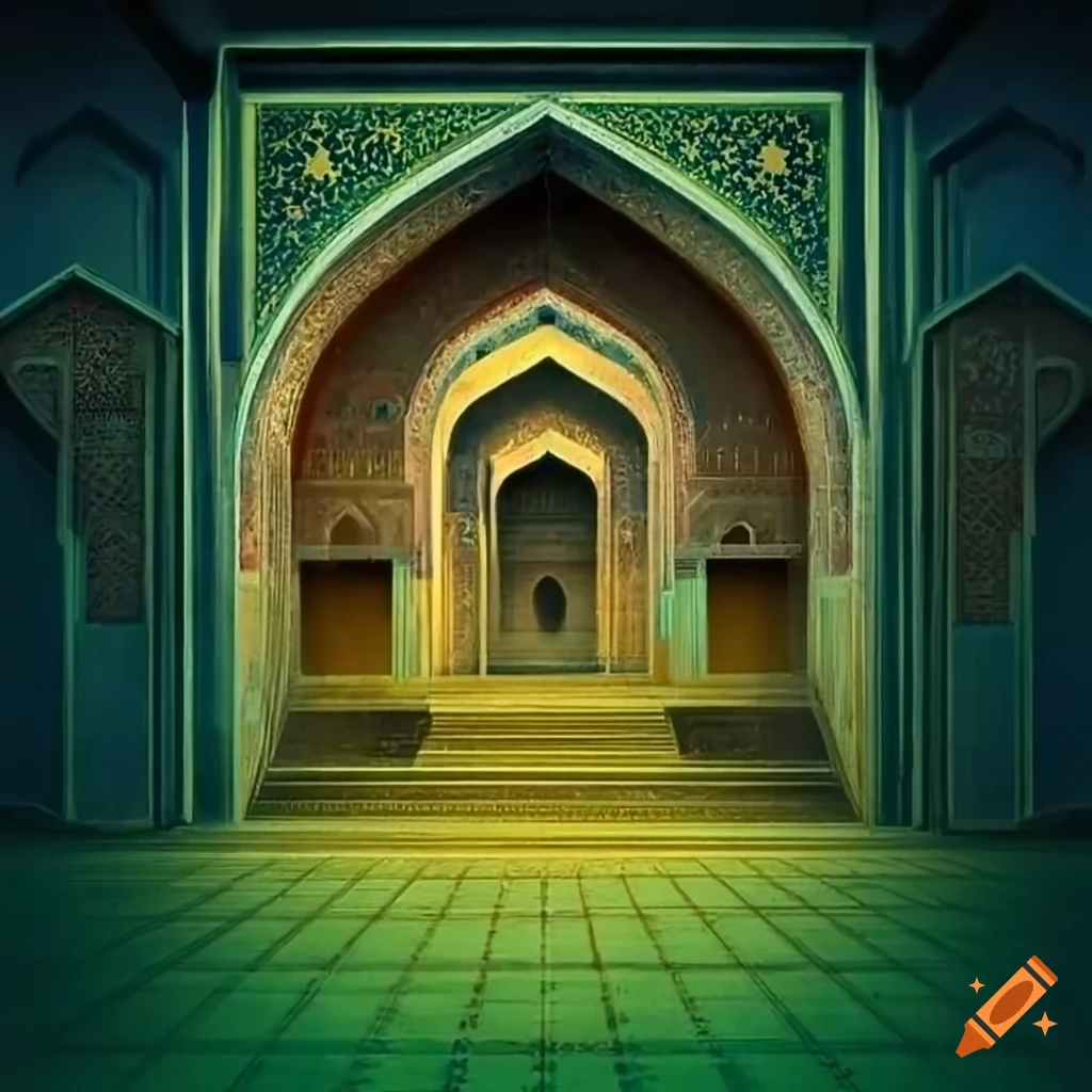 Abstract geometric artwork with architectural elements on Craiyon