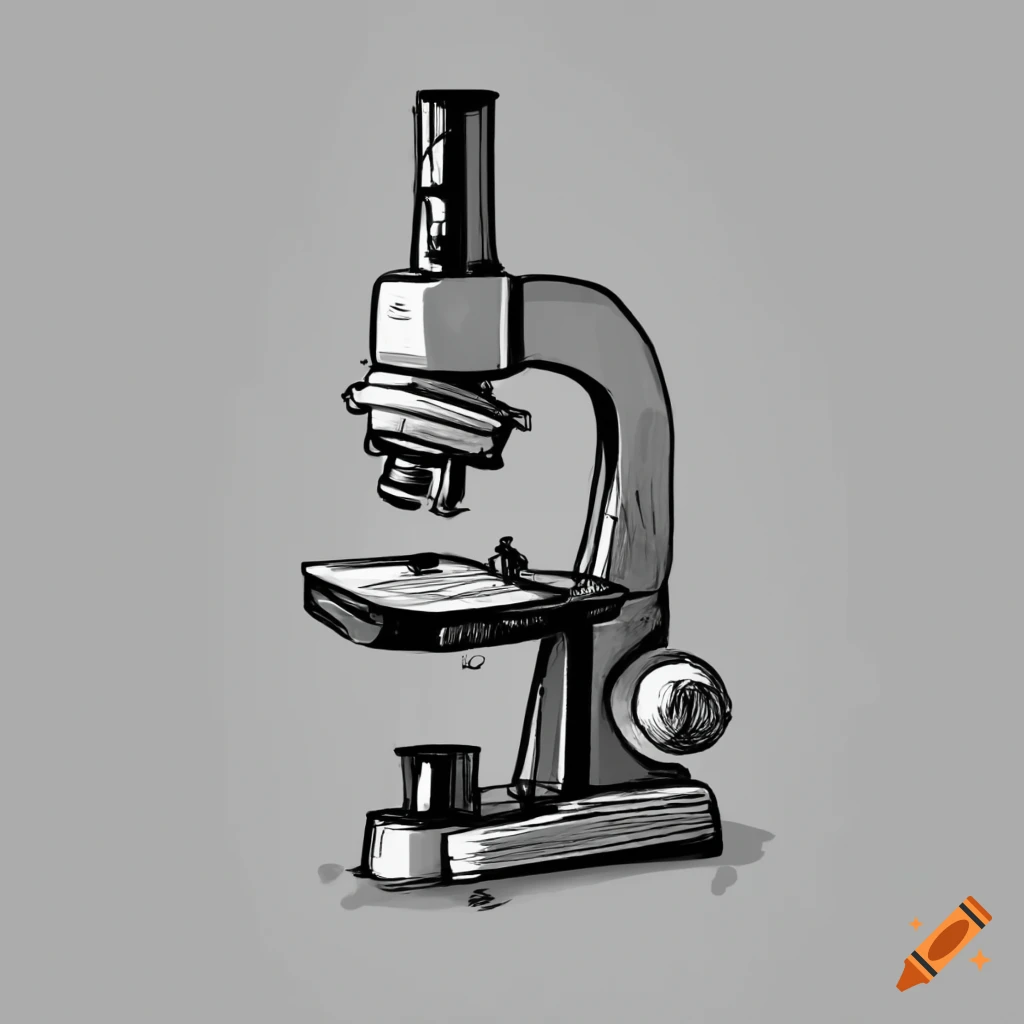 Simple Microscope Drawing PNG Transparent Images Free Download | Vector  Files | Pngtree