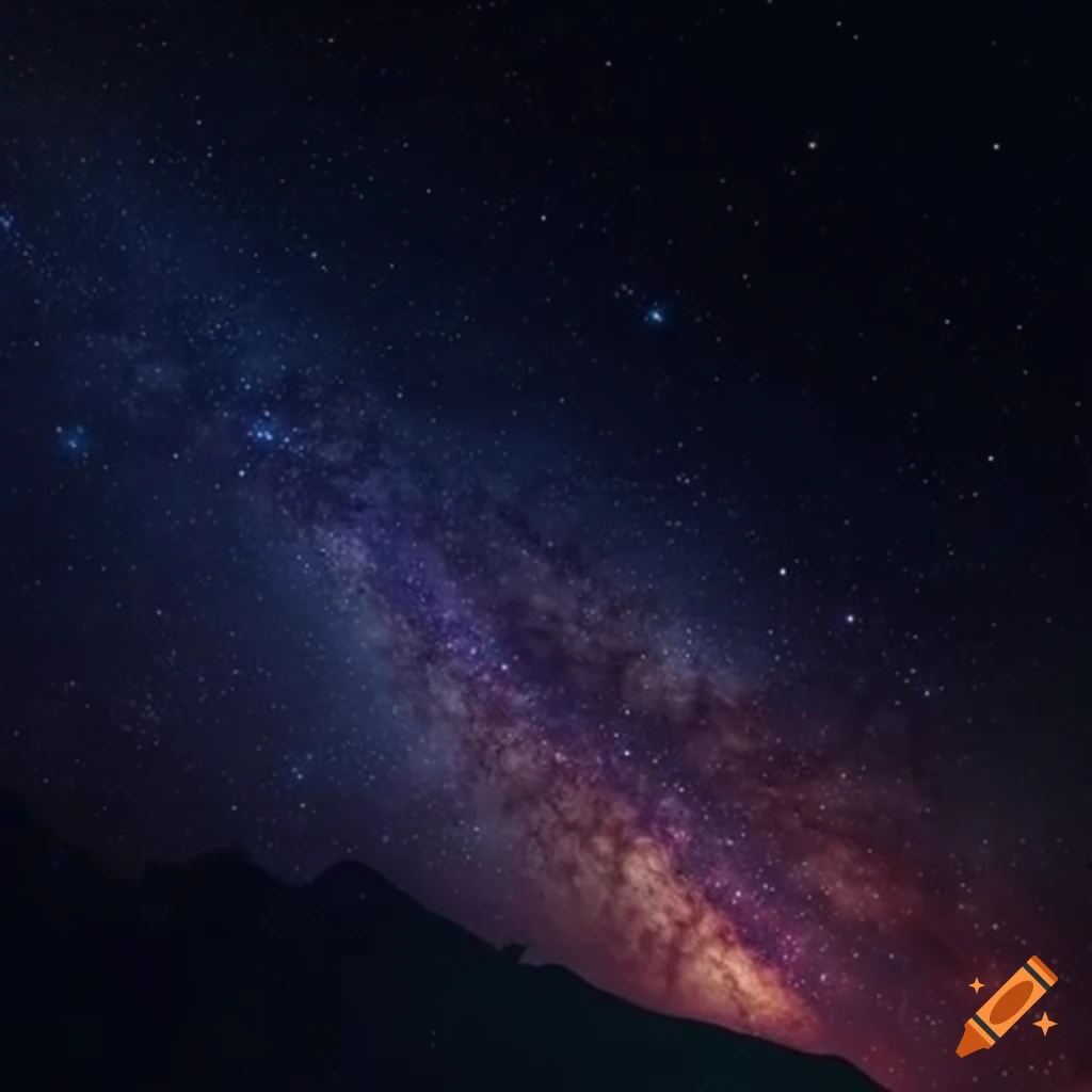 animals flying in the Milky Way