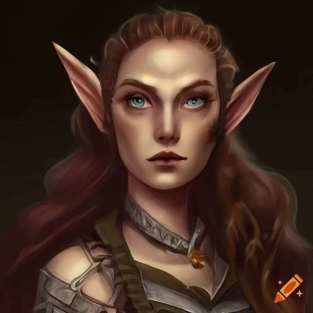 Image of a sullen elf cleric on craiyon