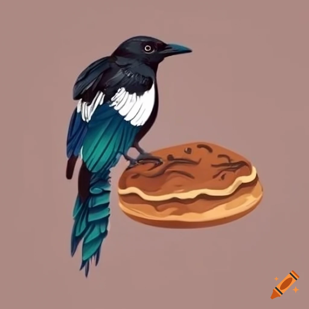 Magpie bird pie bakery on Craiyon