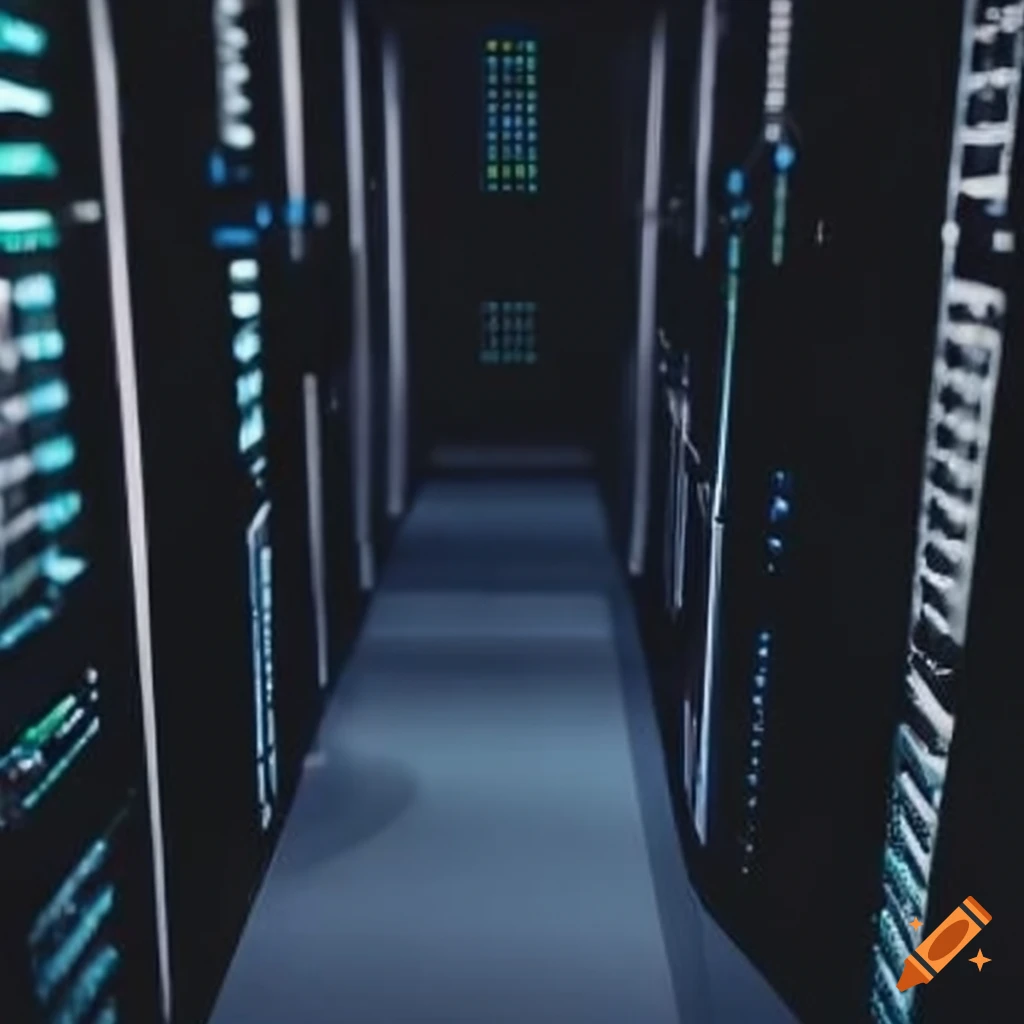 reflection of a server scene