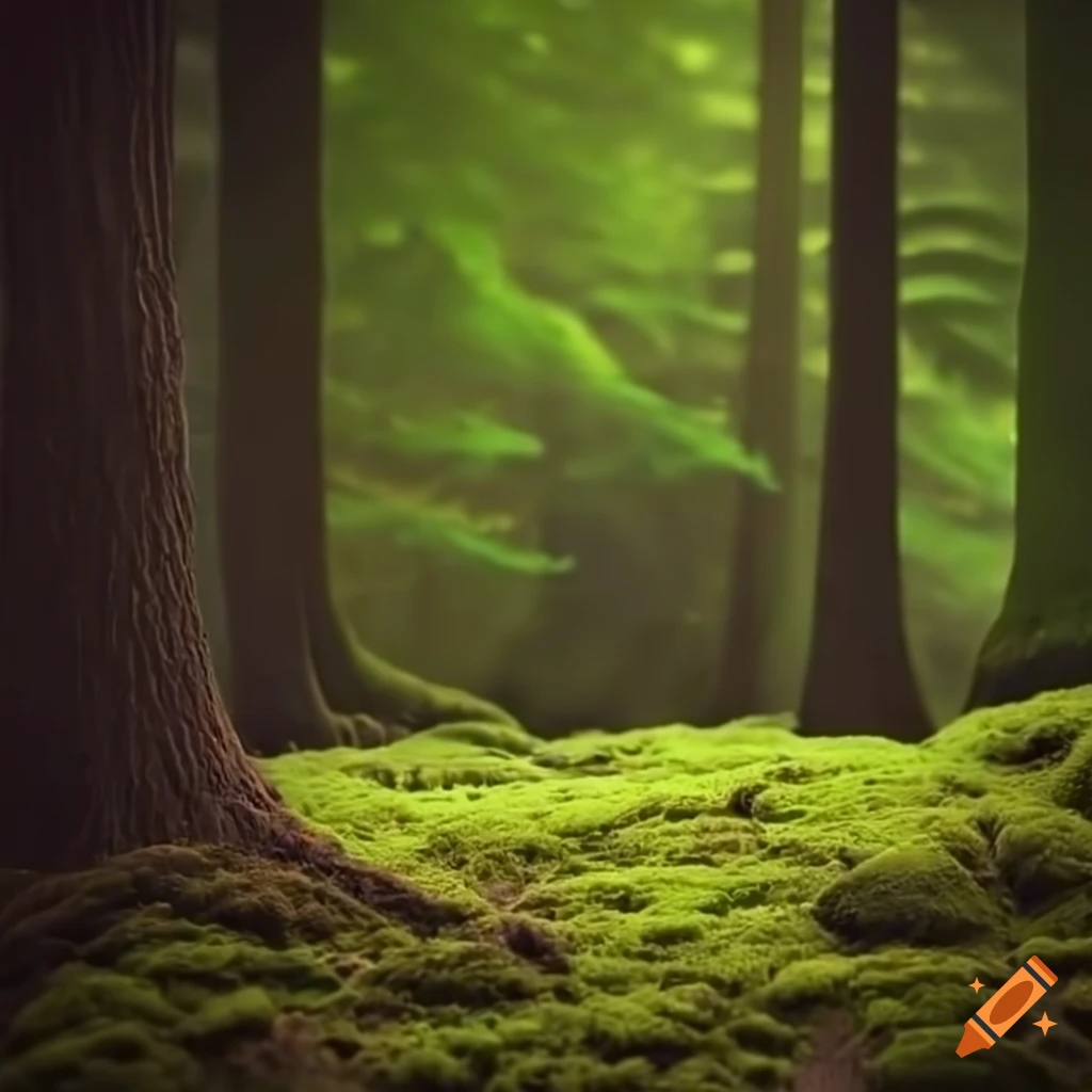 picture of moss-covered forest floor