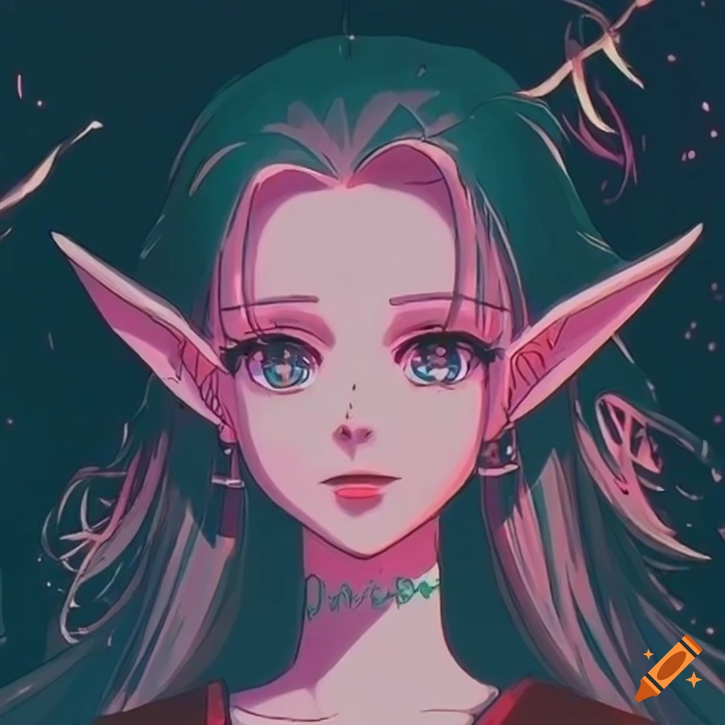 Retro Anime Elf On Craiyon 9276