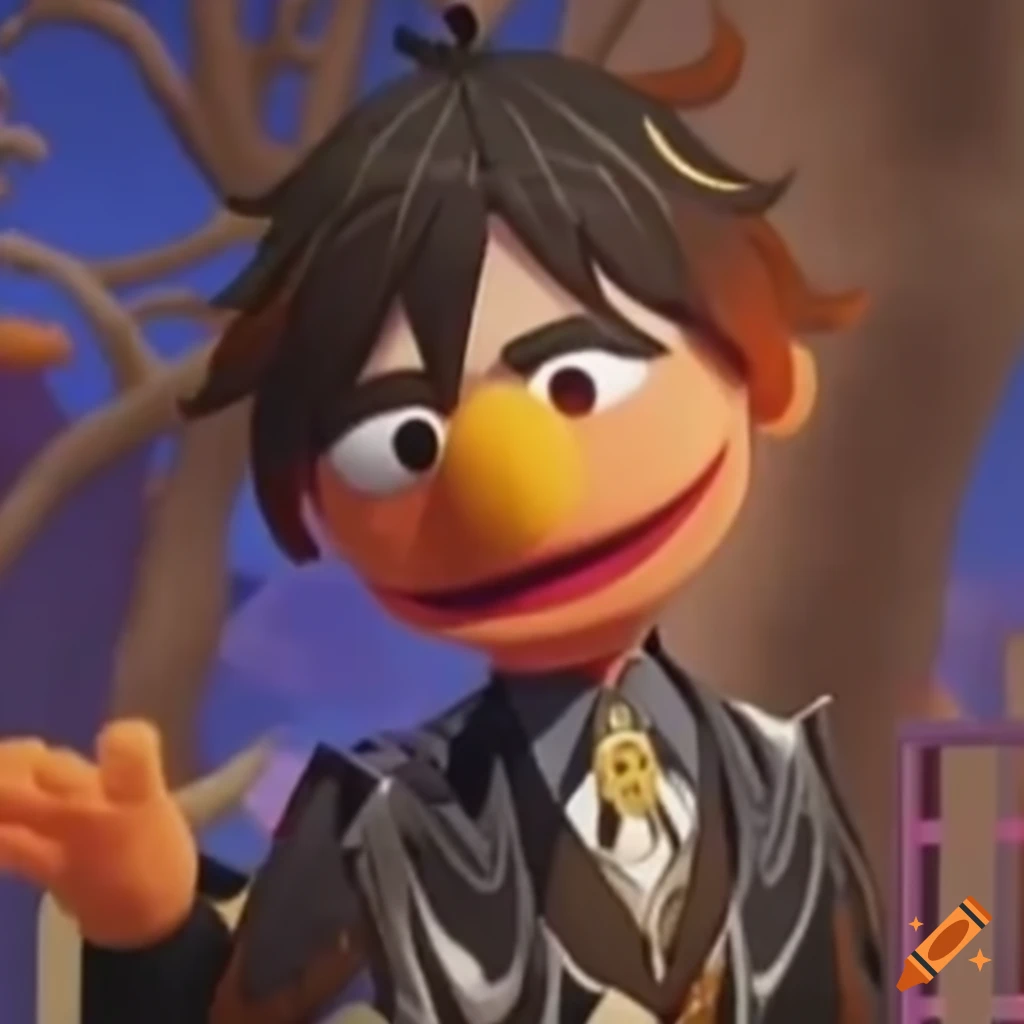 Zhongli Character On Sesame Street zhongli-character-on-sesame-street