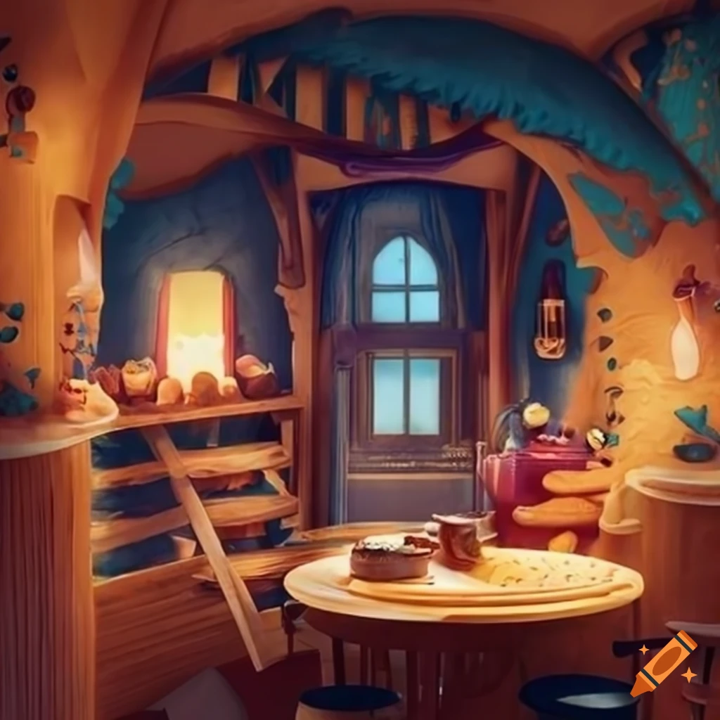 Cozy fantasy bakery inspired by greggs on Craiyon
