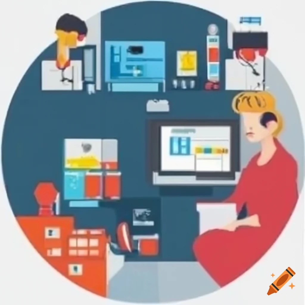 process automation concept illustration