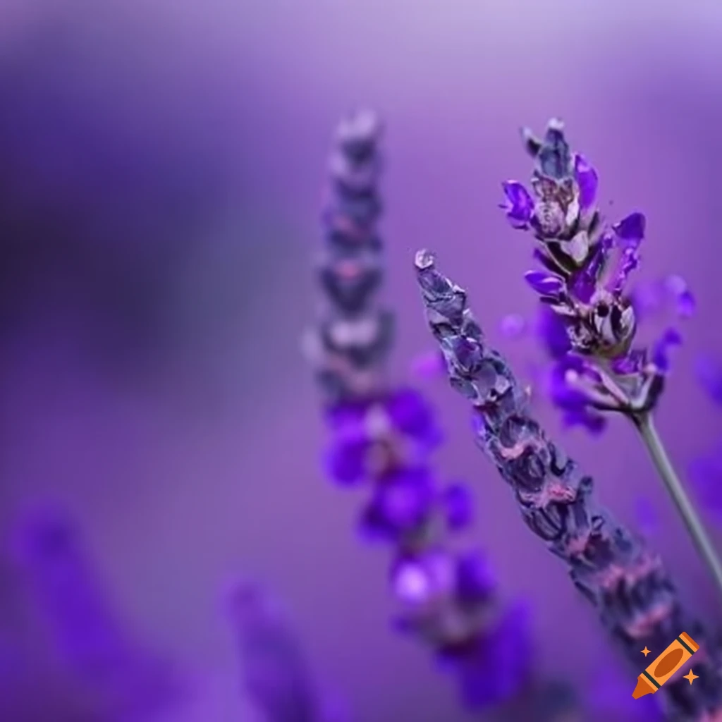 Watercolor painting of lavender flowers on Craiyon