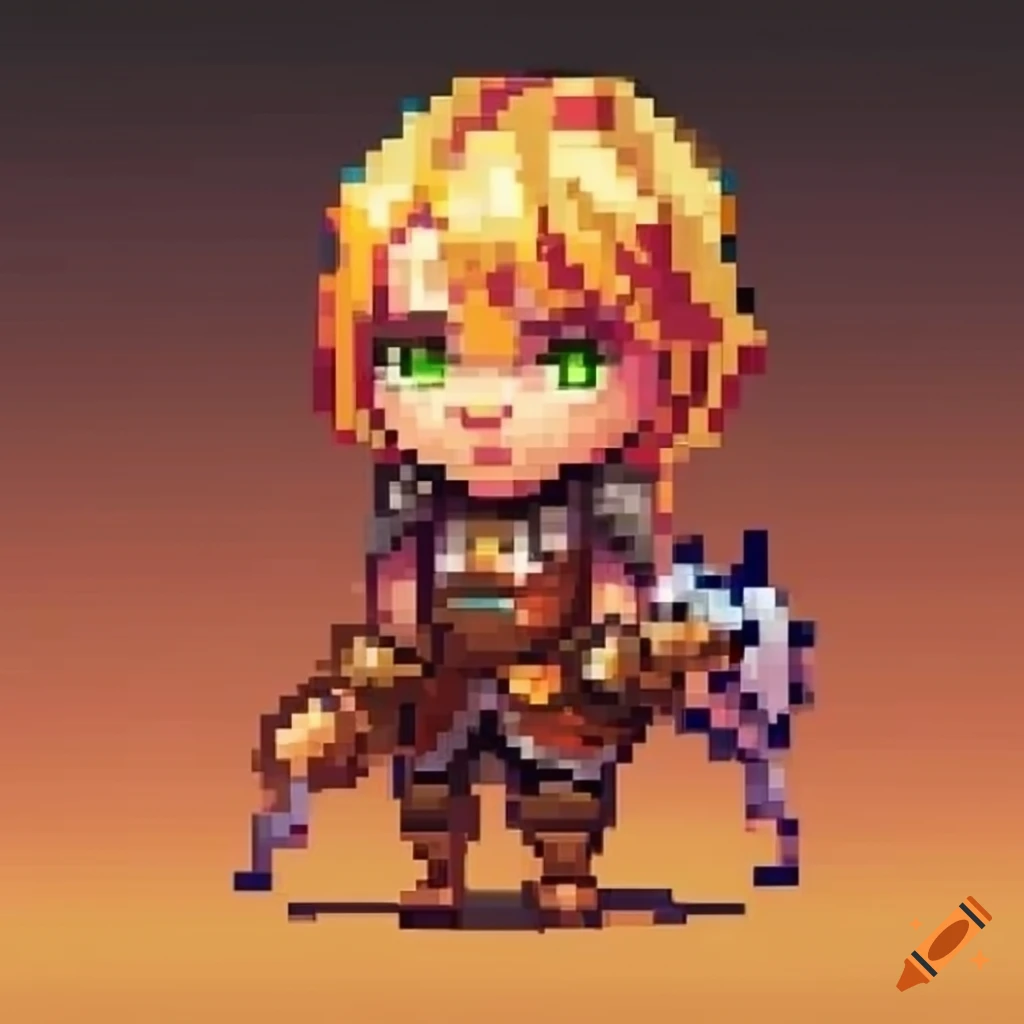 2d pixel character design