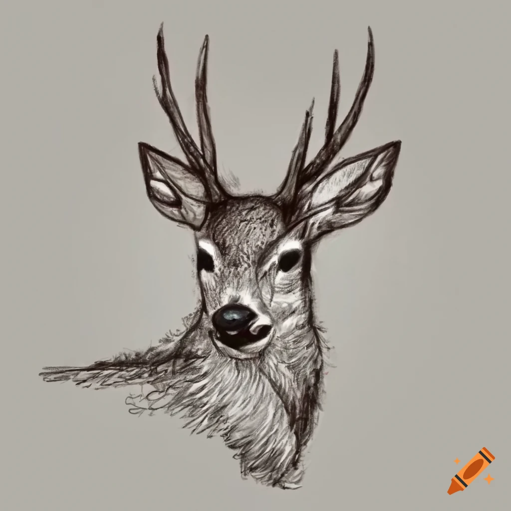 Deer Head Drawing PNG Transparent Images Free Download | Vector Files |  Pngtree
