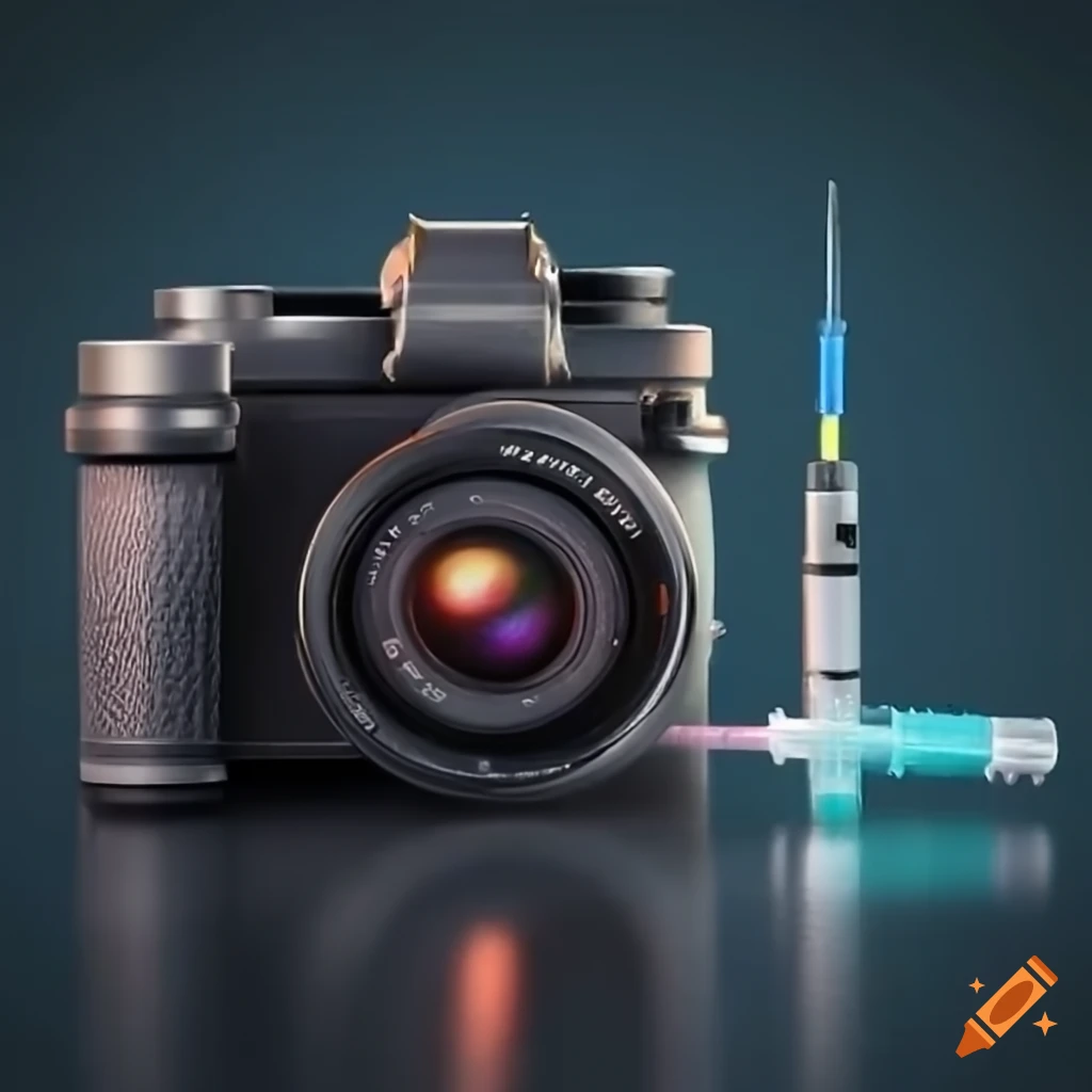mystic-themed camera and syringe