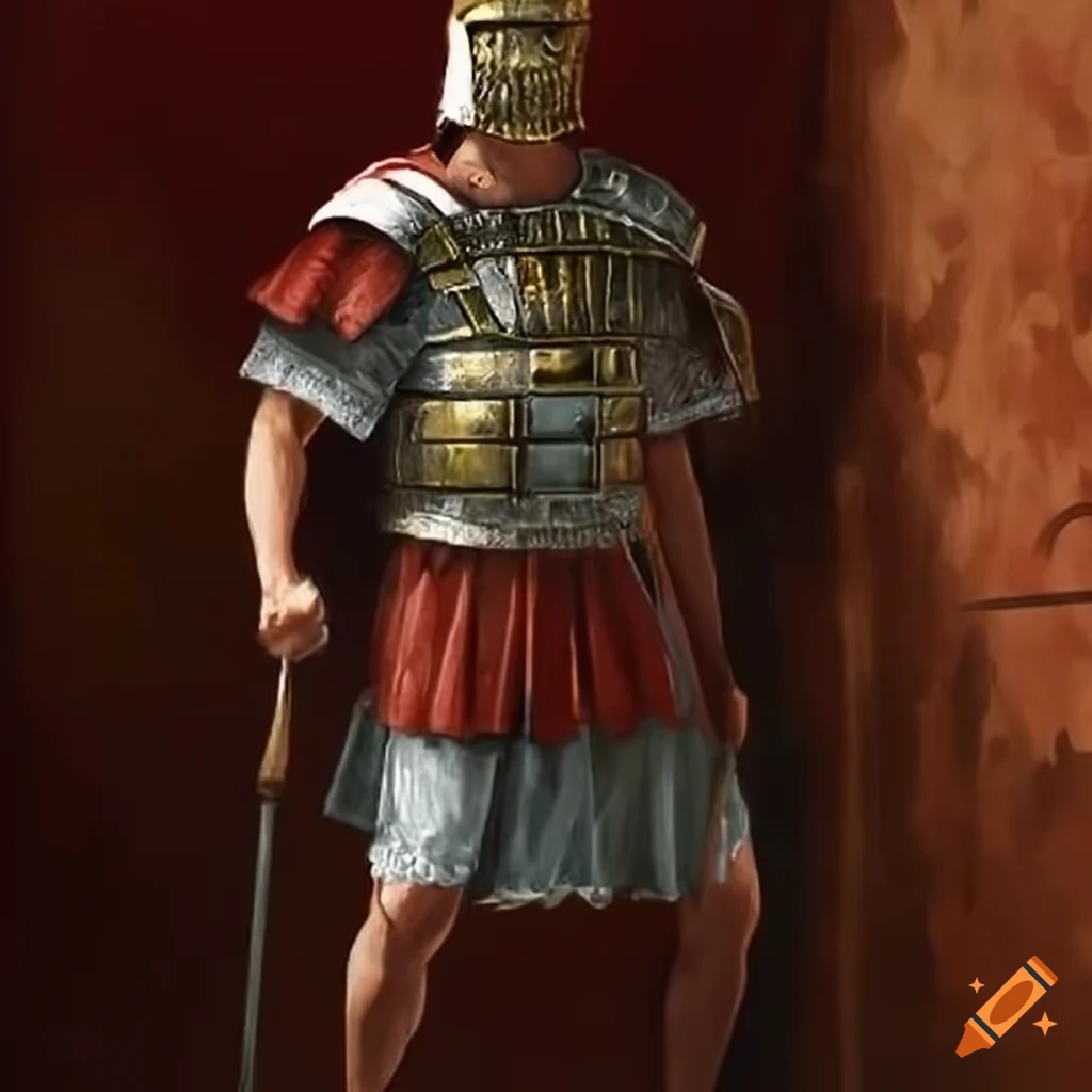 Roman soldier standing near a wall