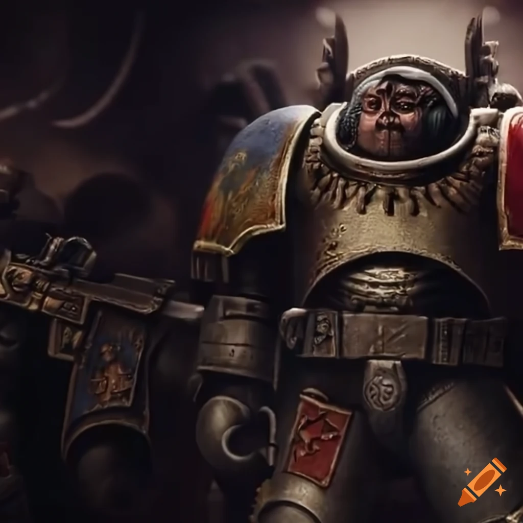 Iron hands space marine on Craiyon